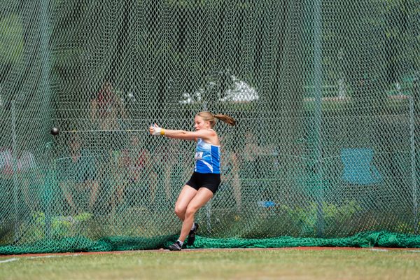 Heike Schwitters (Fortuna Wirdum) beim Hammerwurf am 03.07.2022 waehrend den NLV+BLV Leichtathletik-Landesmeisterschaften im Jahnstadion in Goettingen (Tag 1)